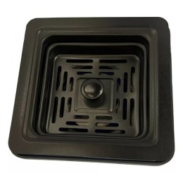 Cuba Gourmet Dupla Quadrada 78x43cm em aço inox Black - Construinox